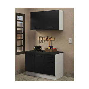 Milot Çok Amaçlı Dolap-mikrodalga-erzak-airfryer-mutfak-kiler Dolabı-kahve Köşesi-beyaz-120 Cm