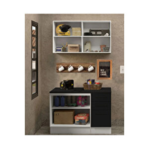 Milot Çok Amaçlı Dolap-mikrodalga-erzak-airfryer-mutfak-kiler Dolabı-kahve Köşesi-beyaz-120 Cm