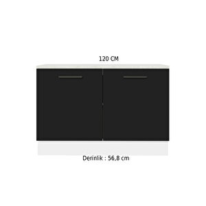 İndu Mutfak Alt Modül 120 Cm-çok Amaçlı Dolap- Tezgah Dahil