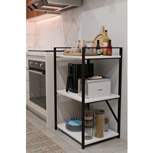 3 Katlı Metal Ahşap Mutfak Rafı ,çok Amaçlı Mutfak Organizer Raf Ünitesi ,kahve Köşesi Mutfak Dolabı