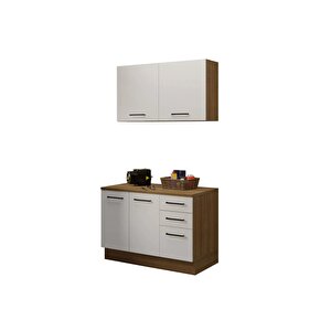 Milot Çok Amaçlı Dolap-mikrodalga-erzak-airfryer-mutfak-kiler Dolabı-kahve Köşesi-beyaz-120 Cm