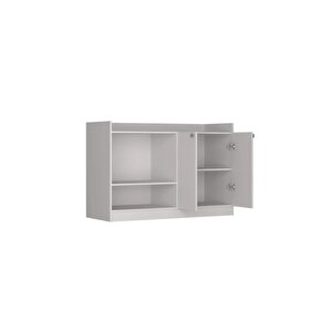 Zarif Çok Amaçlı Dolap-mikrodalga-erzak-airfryer-mutfak-kiler Dolabı-kahve Köşesi-beyaz-120 Cm