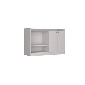 Zarif Çok Amaçlı Dolap-mikrodalga-erzak-airfryer-mutfak-kiler Dolabı-kahve Köşesi-beyaz-120 Cm