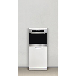 Mutfak Ankastre Fırın & Kiler Dolabı 60 Cm Parlak Beyaz ,kısa Boy 825340