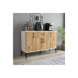 Tyche Çok Amaçlı Dolap-mikrodalga-erzak-airfryer-mutfak-kiler Dolabı-kahve Köşesi-beyaz-120 Cm