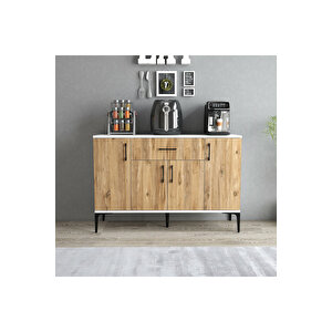 Tyche Çok Amaçlı Dolap-mikrodalga-erzak-airfryer-mutfak-kiler Dolabı-kahve Köşesi-beyaz-120 Cm