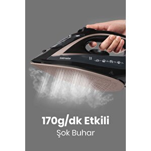 Pressjet 2400 Watt Seramik Tabanlı 170 Gr Etkili Şok Buharlı Ütü