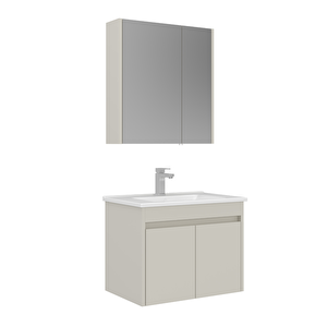 Arno Kapaklı 65 Cm Banyo Dolabı Takımı Parlak Kaşmir