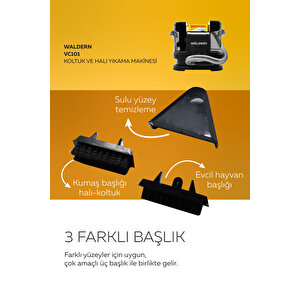 Vc101 Halı Koltuk Yıkama Ve Leke Çıkartma Temizlik Makinesi 500w