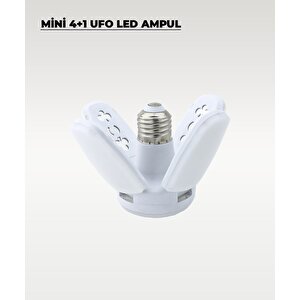 30w Mini Pervane 4+1 Kanatlı Ampul 6500k Beyaz Işık