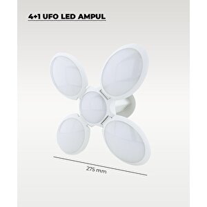 60w Ufo 4+1 Kanatlı Ampul 6500k Beyaz Işık