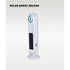 60w Solar / 220v Şarjlı Işıldak - Askı Aparatlı Ve Ayaklı - Su Geçirmez