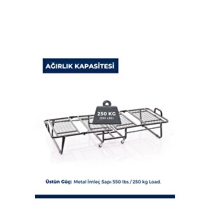 İnova Katlanır Metal Tek Kişilik Karyolla