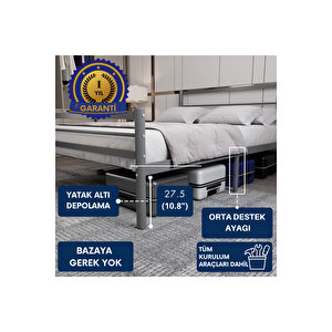 Chester Tek Kişilik Ferforje Metal Karyola 120x200 cm