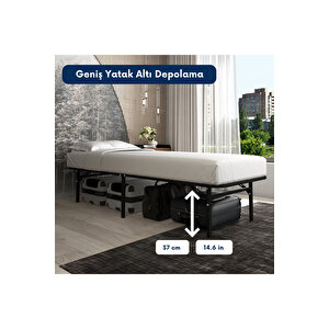 Smart Base Tek Kişilik Katlanır Metal Karyola 90x200 cm