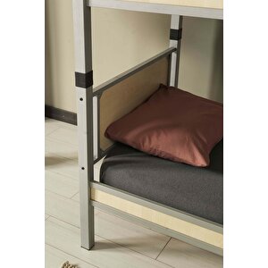 Yurt Genç Çocuk Odası Metal Ahşap Ranza Ve Karyola 90x190