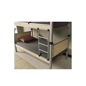 Yurt Genç Çocuk Odası Metal Ahşap Ranza Ve Karyola 90x190