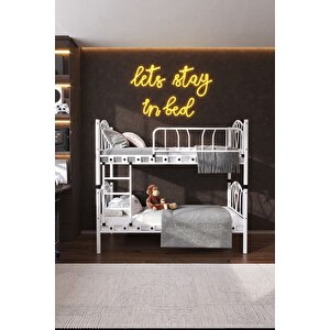 Orkide Genç Çocuk Odası Metal Ranza Ve Karyola 90x190