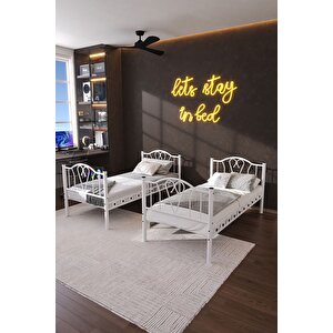 Orkide Genç Çocuk Odası Metal Ranza Ve Karyola 90x190