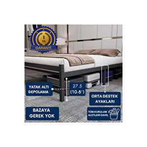 Felix Tek Kişilik Ferforje Metal Karyola 90x200 cm