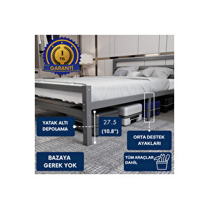 Buhara Çift Kişilik Ferforje Metal Karyola 140x200