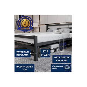 Buhara Çift Kişilik Ferforje Metal Karyola 140x190 cm