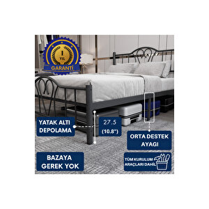 Orkide Çift Kişilik Ferforje Metal Karyola 140x200