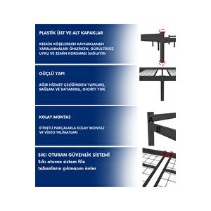 Felix Tek Kişilik Ferforje Metal Karyola 120x200 cm