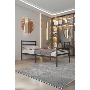 Chester Tek Kişilik Ferforje Metal Karyola