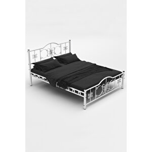 Pero Çift Kişilik Ferforje Metal Karyola Siyah