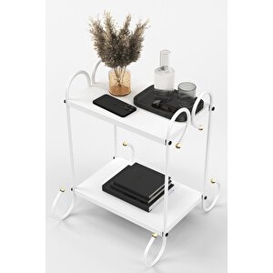 Truva Retro Ferforje Metal Komodin 116