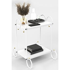 Truva Retro Ferforje Metal Komodin 116