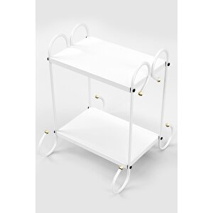 Truva Retro Ferforje Metal Komodin