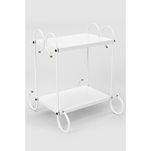 Truva Retro Ferforje Metal Komodin