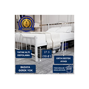 Bella Tek Kişilik Ferforje Metal Karyola