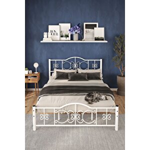Pero Çift Kişilik Ferforje Metal Karyola Siyah 140x200