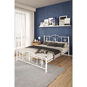 Pero Çift Kişilik Ferforje Metal Karyola Siyah 140x190 cm