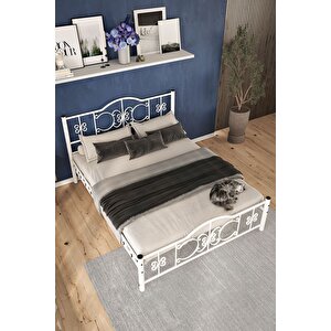 Pero Çift Kişilik Ferforje Metal Karyola Siyah 140x190 cm