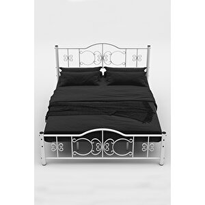 Pero Çift Kişilik Ferforje Metal Karyola Siyah