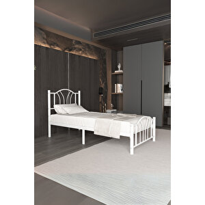 Bella Tek Kişilik Ferforje Metal Karyola 90x200 cm