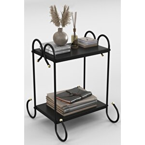 Truva Retro Ferforje Metal Komodin