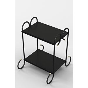 Truva Retro Ferforje Metal Komodin