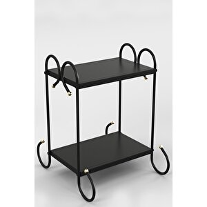 Truva Retro Ferforje Metal Komodin