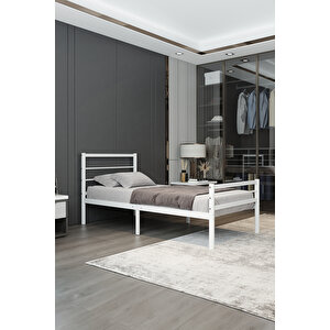 Chester Tek Kişilik Ferforje Metal Karyola 90x200 cm