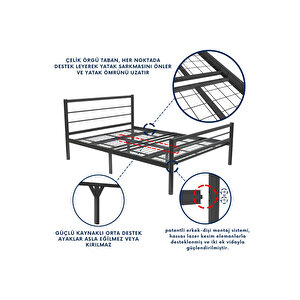 Chester Çift Kişilik Ferforje Metal Karyola