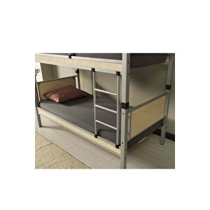 Yurt Genç Çocuk Odası Metal Ahşap Ranza Ve Karyola 90x200