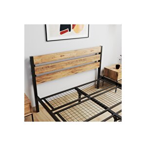 Arowana Çift Kişilik Metal Ahşap Karyola