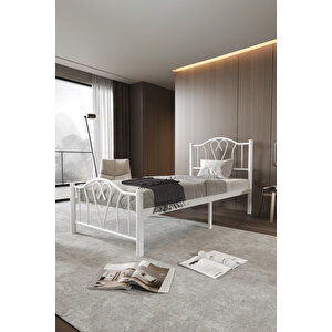 Orkide Tek Kişilik Ferforje Metal Karyola