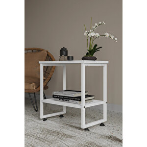 Legno Metal Komodin Yan Sehpa