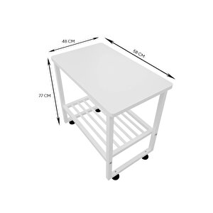 Legno Metal Komodin Yan Sehpa
